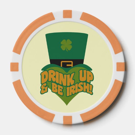 "Drink up & Be Irish!" Poker Chips (Vorderseite)