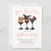 Drink up Hexen Cocktails Erwachsene Halloween-Part Einladung (Vorderseite)