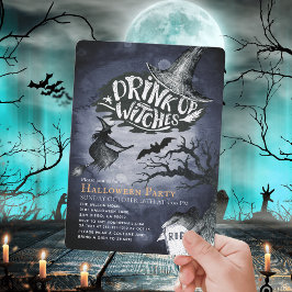 Drink up Hexen Night Sky Halloween-Party Einladung