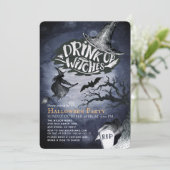 Drink up Hexen Night Sky Halloween-Party Einladung (Stehend Vorderseite)