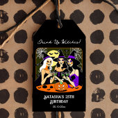 Drink up witches adult Halloween birthday party Geschenkanhänger