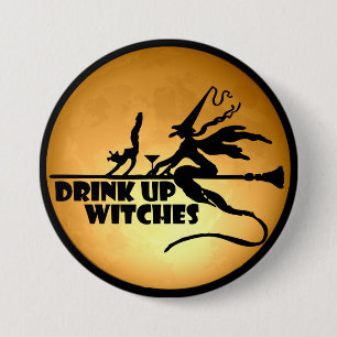 Drink Up Witches, Orange Moon Button