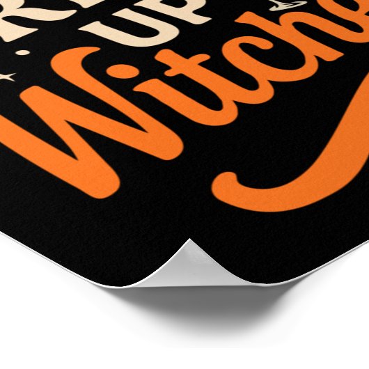 Drink Up Witches Wine Gl Halloween Bachelorette Dr Poster (Ecke)