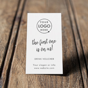 Drink Voucher Corporate Event Logo Card Visitenkarte