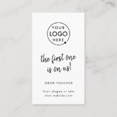Drink Voucher Corporate Event Logo Card Visitenkarte (Vorderseite)