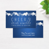 Drink Voucher Grunge Hearts Blue (Schreibtisch)