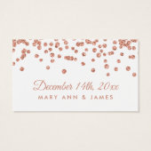 Drink Voucher Rose Gold Imitate Glitzer Confetti (Rückseite)