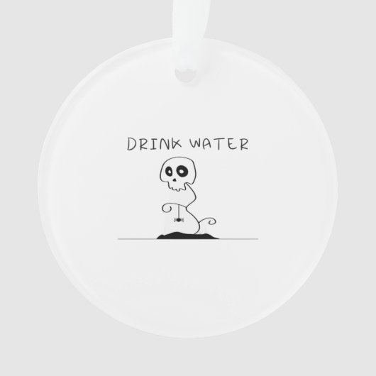 Drink Water - Eat Drink And Be Scary Retro Classic Ornament (Vorderseite)