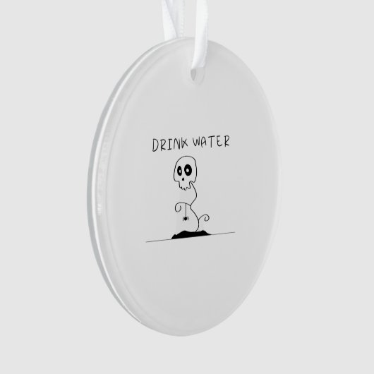 Drink Water - Eat Drink And Be Scary Retro Classic Ornament (Vorderseite)