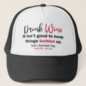 Drink Wein Funny Sprichwort Personalisiert Truckerkappe (Vorderseite)