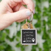 Drink Wine and Hang out with my Dog Metal Keychain Schlüsselanhänger (Hand)