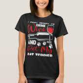 Drink Wine and Pet My Rat Terrier Rattie Humor T-Shirt (Vorderseite)