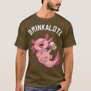 Drinkalotl Funny Aolotl Anime Männer Frauen Beer L T-Shirt