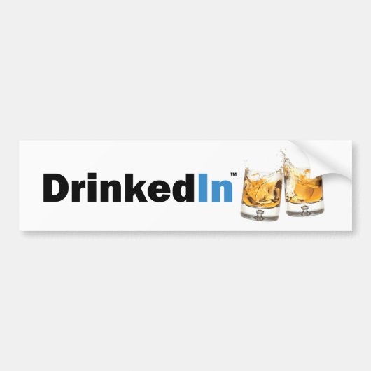 DrinkedIn Stoßdämpfer-Stock Autoaufkleber (Vorne)