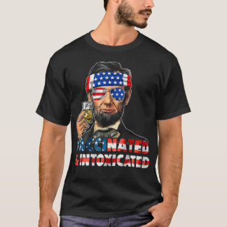 Drinken Abe Lincoln 4. Juli geimpft & in T-Shirt