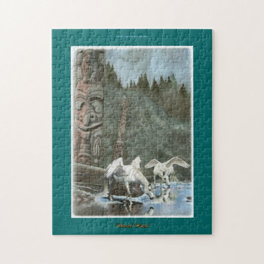 Drinken Pegasi & Totem Pole Fantasy Art Puzzle (Vertikal)
