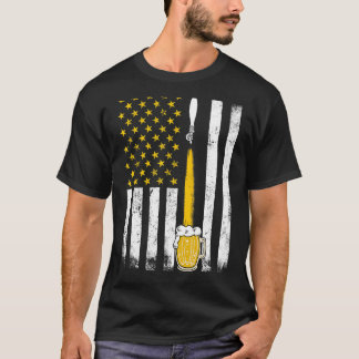 Drinkers 365 Craft Beer American Flag USA T-Shirt