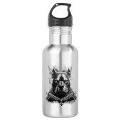 drinkfles,roest vrij staal, pitbill ontwerp,cool,  edelstahlflasche (Vorderseite)