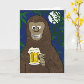Drinkin' Bigfoot Karte (Gelbe Blume)