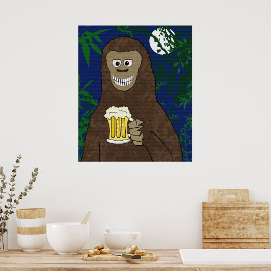 Drinkin' Bigfoot Poster (Küche)