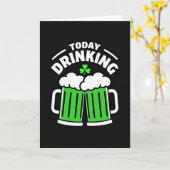 Drinking Beer Shamrock Fun Card Karte (Gelbe Blume)