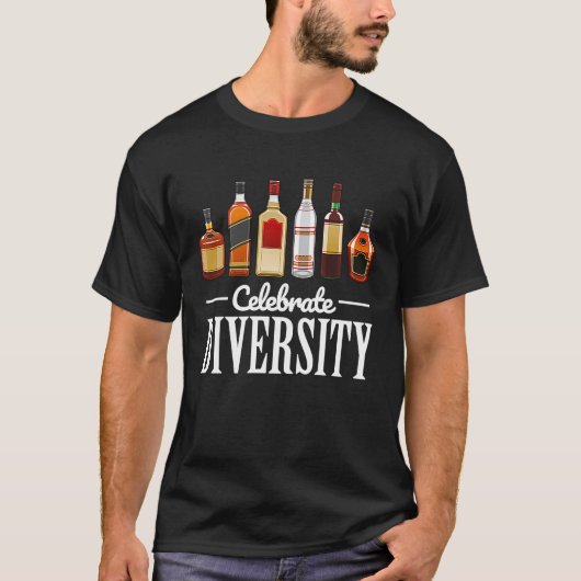 Drinking Celebrate Diversity for Bartender T-Shirt (Vorderseite)