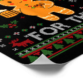 Drinking For Three Pregnancy Announcement Ugly Swe Poster (Ecke)