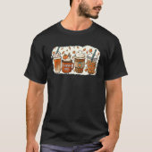 Drinking Halloween Fall Pumpkin Coffee Drinks T-Shirt (Vorderseite)