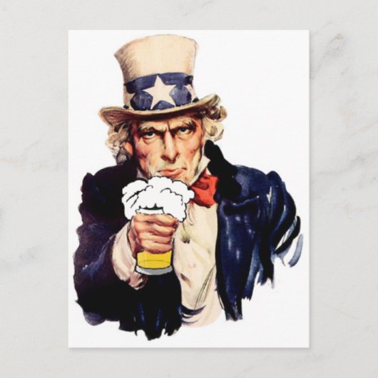 Drinking Uncle Sam Postkarte (Vorderseite)
