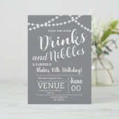 Drinks and Nibbles Invitation Einladung (Stehend Vorderseite)