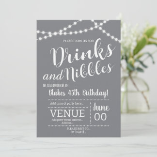 Drinks and Nibbles Invitation Einladung