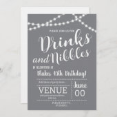 Drinks and Nibbles Invitation Einladung (Vorne/Hinten)