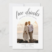 Drinks Arch Foto Beach Hochzeit Save the Date (Vorderseite)
