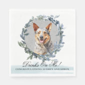 Drinks auf Me Australian Cattle Dog Wedding Serviette (Vorderseite)