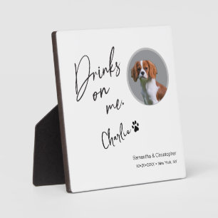 Drinks auf Me Script Custom Foto Fun Wedding Fotoplatte