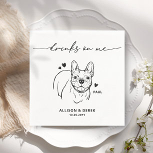 Drinks auf meinem Hund Französisch Bulldog Custom  Serviette