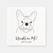 Drinks auf meiner eigenen französischen Bulldog-Ho Serviette (Vorderseite)
