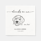 Drinks auf mich Moderne Niedliche Hundeliebhaber H Serviette (Vorderseite)