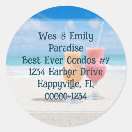 Drinks auf Rücksendeadresse Aufkleber