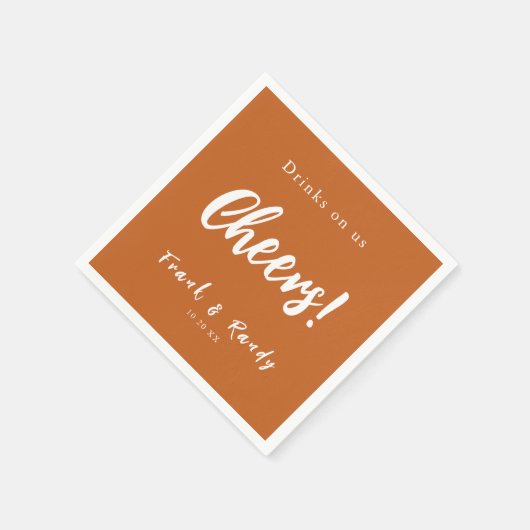 Drinks auf uns Gefallen einfache Boho Terracota Ho Serviette (Ecke)