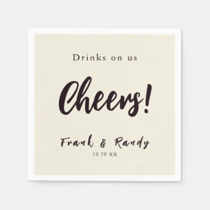 Drinks auf uns Gefallen einfache Minimalistische E Serviette