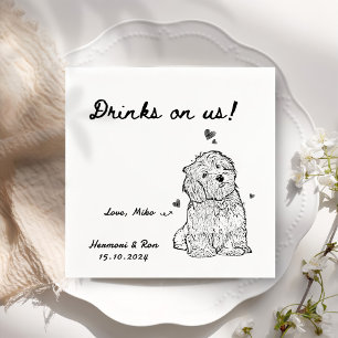 Drinks auf unserem Personalisierten Hund einfache Serviette