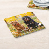 Drinks auf unserer Open Bar Dog Foto Haustier Hoch Rechteckiger Pappuntersetzer (angewinkelt)
