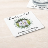 Drinks auf unserer Open Bar Eukalyptus Foto Hausti Rechteckiger Pappuntersetzer (angewinkelt)