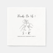 Drinks auf unserer schicken modernen Minimalistisc Serviette (Vorderseite)