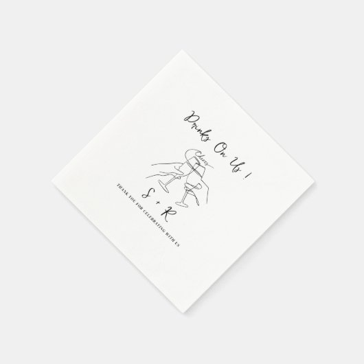 Drinks auf unserer schicken modernen Minimalistisc Serviette (Ecke)