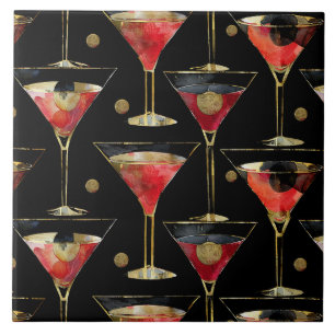 Drinks aus schwarzem Party Fliese