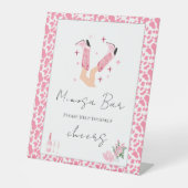 Drinks Bar Cowboy Stiefel & Bubbly Brautparty Sockelschild (Vorderseite)