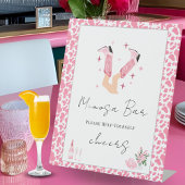 Drinks Bar Cowboy Stiefel & Bubbly Brautparty Sockelschild