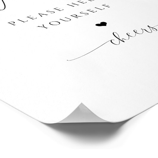 Drinks Bar Modernes Elegantes Brautparty Poster (Ecke)